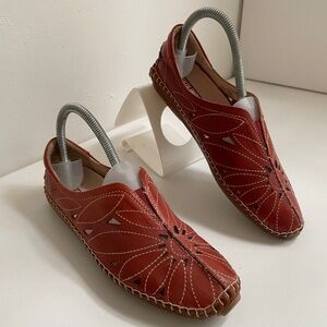 Pikolinos Womens Leather Flats Shoes 36 US 5.5-6 Jerez Boho Slip On Loafer Leigh